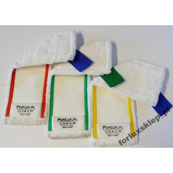 FORLUX ECNMŻ Nakładka z mikrofazy 40 cm do zestawu sprzątającefo EasyClean - lamówka żółta - Kuchnia- Dezynfekcja